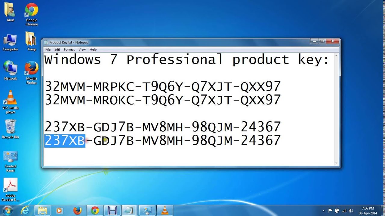windows 7 ultimate 64 bit product key